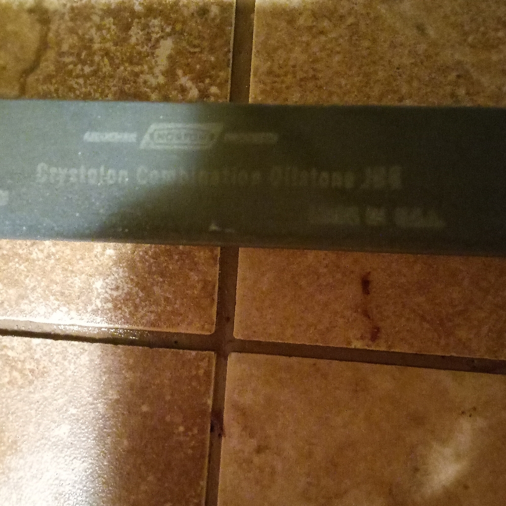 Norton bear crystolone combination oil sharpener vintage